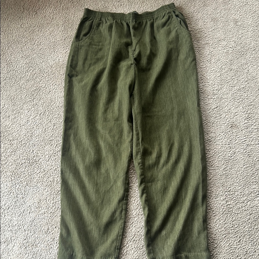 OLIVE GREEN CORDUROY PANTS